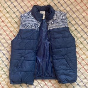 navy billabong vest, size S, never worn